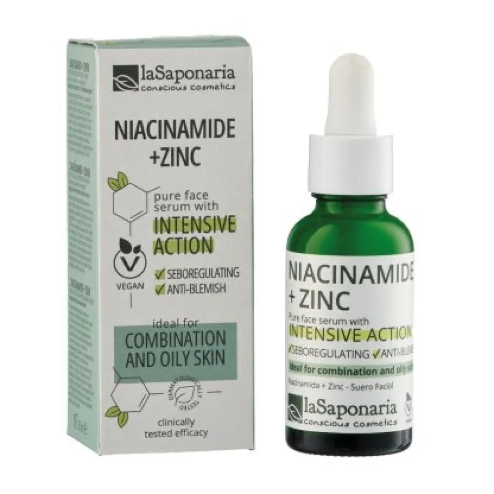 laSaponaria Serum do twarzy - Niacynamid Cynku (30 ml)
