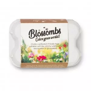 Blossombs Bombki nasienne - pudełko upominkowe w kształcie jajka (6 szt.) - oryginalny i praktyczny prezent
