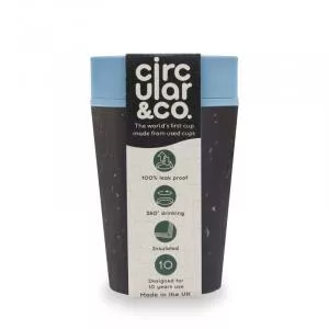 Circular Cup (227 ml) - czarny/turkusowy - z jednorazowych kubków papierowych