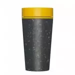 Circular Cup (340 ml) - czarny/musztardowy żółty - z papierowych kubków jednorazowych