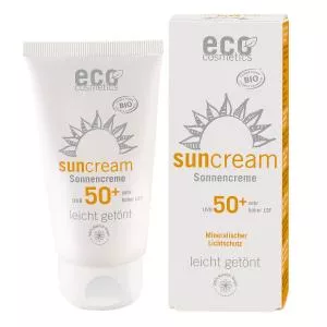 Eco Cosmetics Krem przeciwsłoneczny SPF 50 BIO (75 ml) - lekko zabarwiony