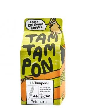 Einhorn Tampony TamTampon Piccolo (16 szt.) - hipoalergiczne z bawełny organicznej
