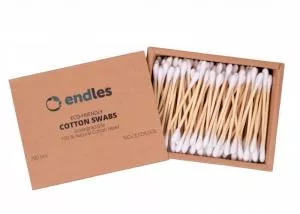 Endles by Econea Patyczki do uszu (200 szt.) - wykonane z bambusa i bawełny