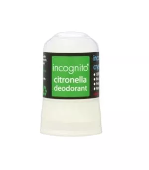 Incognito Ochronny dezodorant krystaliczny Citronela (50 ml) - nie pachnie uciążliwymi owadami