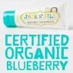 Jack n Jill Pasta do zębów dla dzieci - borówka BIO (50 g) - bez fluoru, z organicznym ekstraktem z nagietka