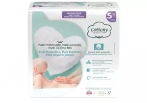 Cottony Jednorazowe pieluszki dla niemowląt z bio-bawełny 11-25 kg