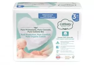 Cottony Jednorazowe pieluszki dla niemowląt z bio-bawełny 4-9 kg