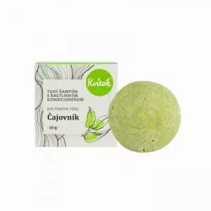 Kvitok Sztywny szampon z odżywką do włosów przetłuszczających się Tea Tree XXL (50 g) - z roślinną keratyną