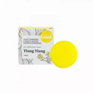 Kvitok Sztywny szampon z odżywką do włosów jasnych Ylang Ylang (25 g) - pięknie się pieni