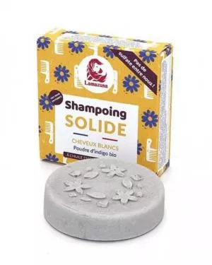 Lamazuna Sztywny szampon do włosów siwych - indygo (70 g)