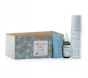 laSaponaria Pakiet prezentowy Holiday Vibes - pianka do oczyszczania twarzy i serum z kwasem hialuronowym