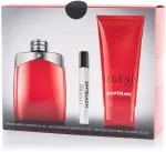 Montblanc Legend Red EDP 100 ml + EDP MINI 7,5 ml + Żel pod prysznic do ciała i włosów 100 ml M