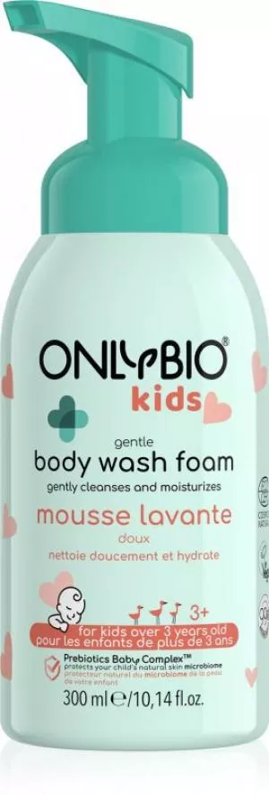 OnlyBio Łagodna pianka do mycia dla dzieci od 3 lat (300 ml) - o delikatnym zapachu