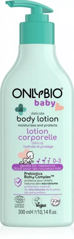 OnlyBio Delikatne mleczko do ciała dla dzieci (300 ml) - dla noworodków i starszych dzieci