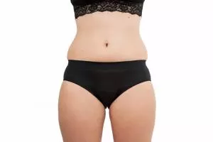 Pinke Welle Majtki menstruacyjne Black Bikini - Medium Black - htr. i lekkie miesiączki (L)