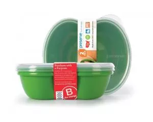Preserve Pudełko na przekąski (2 szt.) - zielone - wykonane w 100% z tworzywa sztucznego pochodzącego z recyklingu