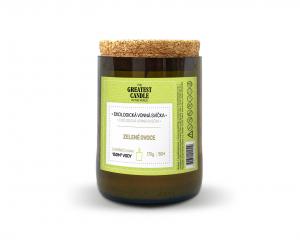 The Greatest Candle Świeca w butelce po winie (170 g) - zielone owoce - trwałość ok. 50 godzin