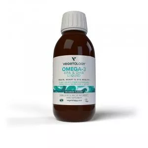 Vegetology Vegetology Opti-3, Omega-3 EPA i DHA z witaminą D3, płyn 150 ml, bez dodatków smakowych
