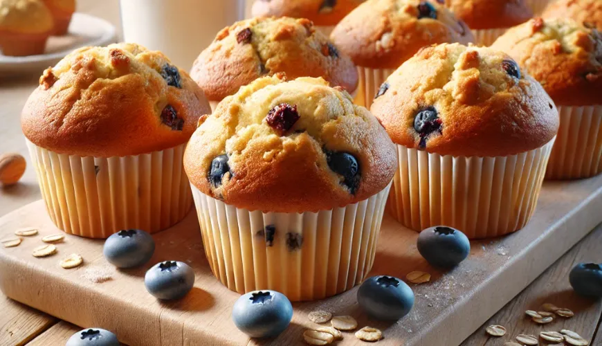 Najlepsze muffiny dla dzieci do przedszkola z owocami i twarogiem